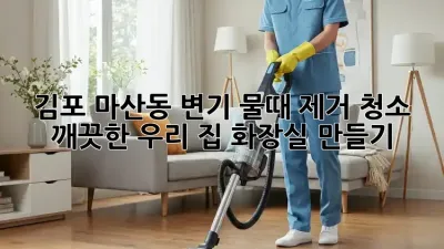 김포 마산동 변기 물때 제거 청소 🚽✨ 깨끗한 우리 집 화장실 만들기!